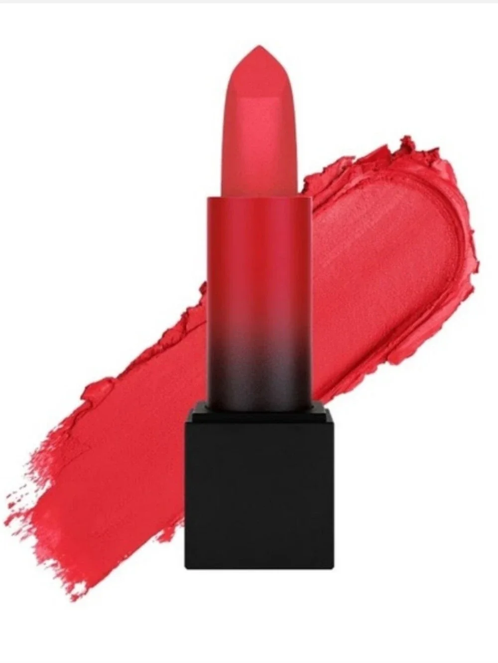 HUDA BEAUTY Power Bullet Matte Lipstick A hot punchy pink warm tone Spring Break